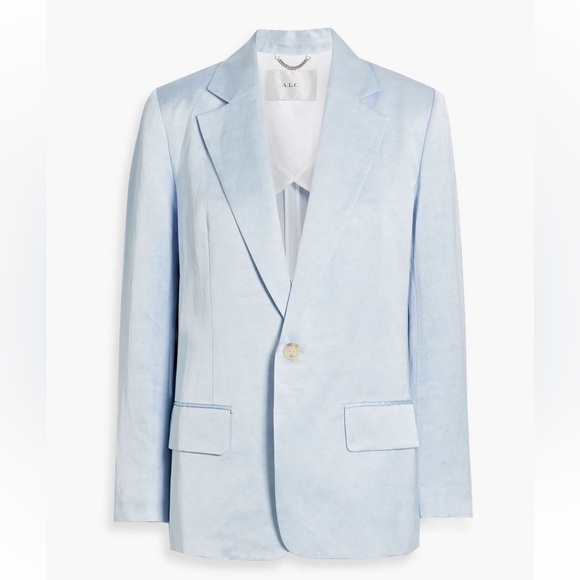 A.L.C. Jackets & Blazers - A.L.C. Arlo II Linen-Blend Jacket - Light Blue